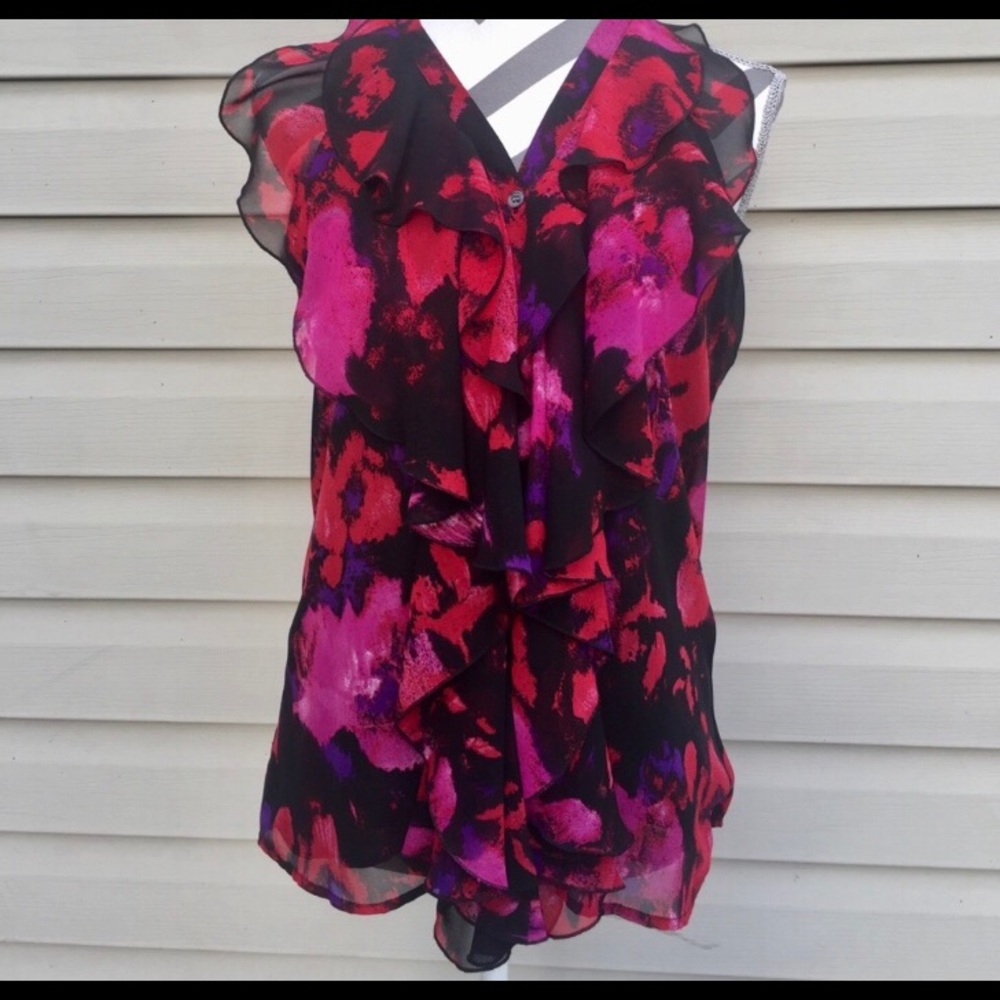 Ruffle front blouse